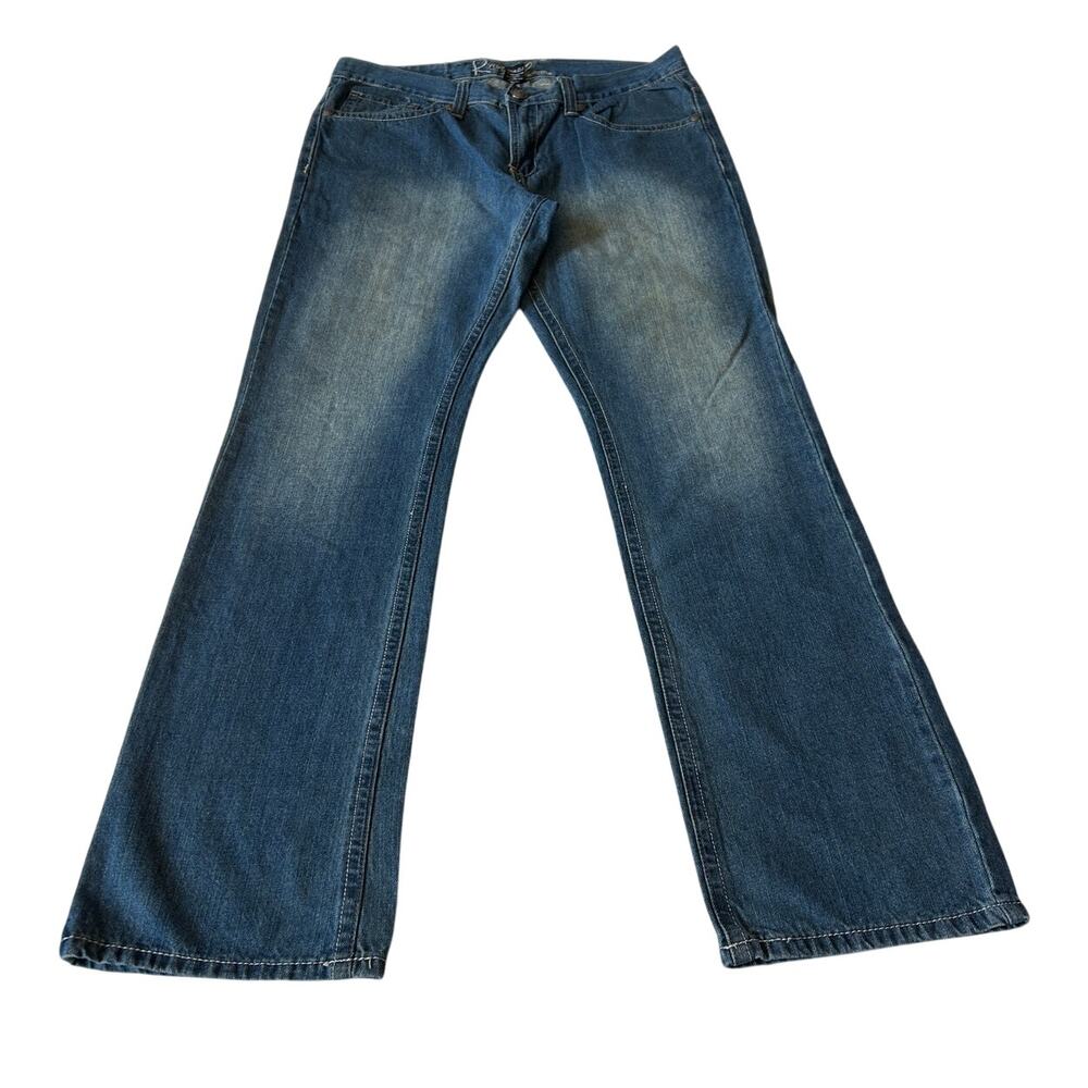 Royal Premium Jeans Men's Blue Medium Wash Denim Straight Leg Size 34x32